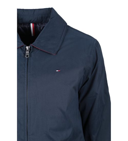 Chaqueta azul con cierre de cremallera