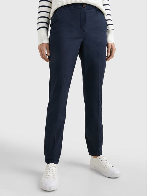 Pantalón Chino De Sarga Con Corte Slim