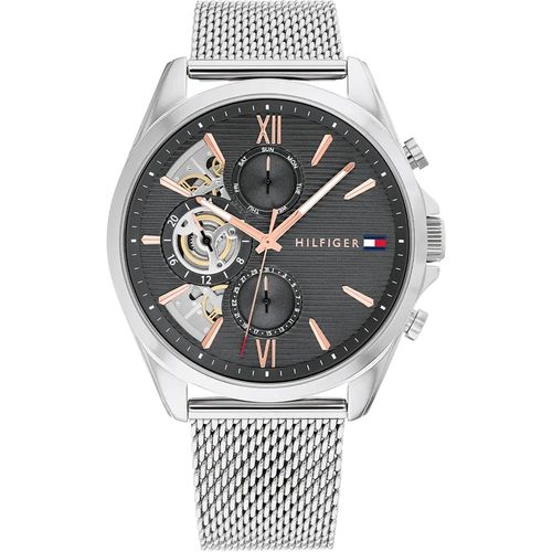 Reloj Gris Para Hombres Con Brazalete de Malla