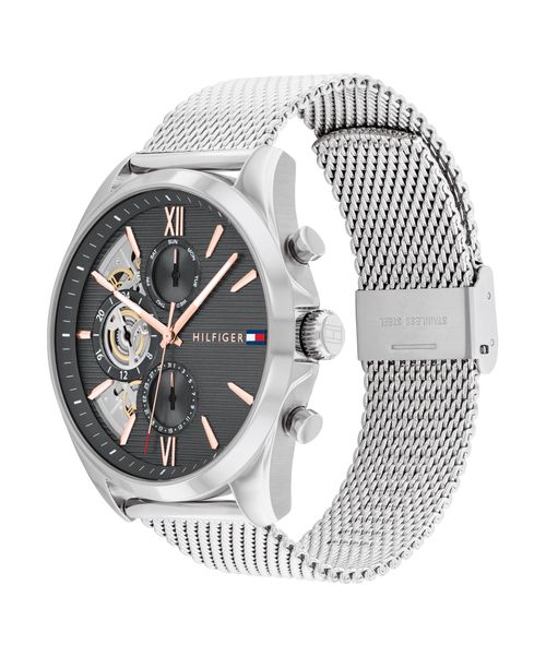 Reloj Gris Para Hombres Con Brazalete de Malla