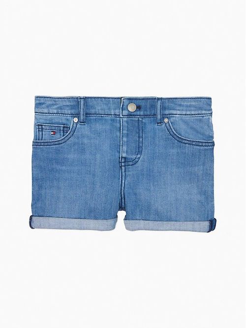 Short de Jeans Denim Tommy Adaptive Para Niña