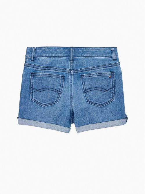 Short de Jeans Denim Tommy Adaptive Para Niña