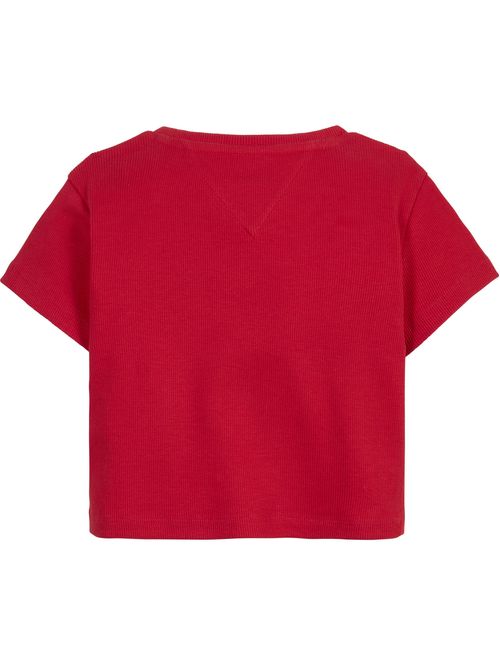 Camiseta Universitaria De Punto Elástico Para Niña