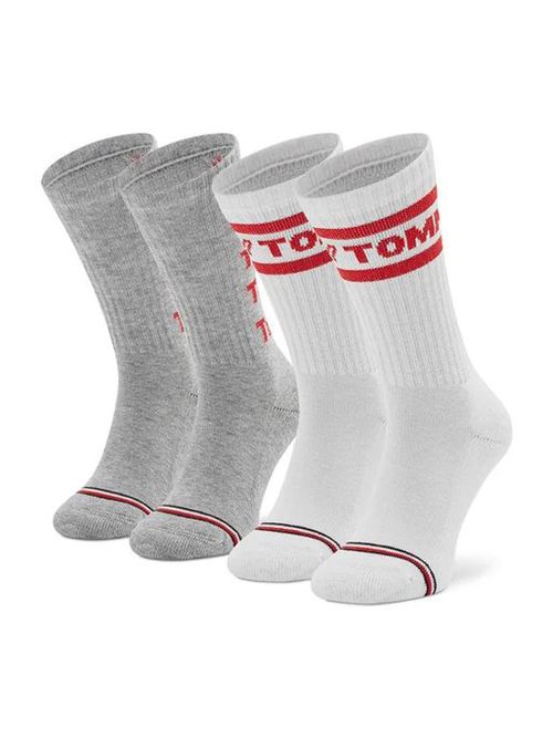 Pack De 2 Calcetines Deportivos Blanco - Gris Para Niño