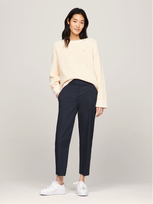 Pantalón azul chino recto slim