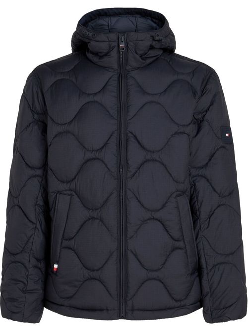 Chaqueta azul acochada con aislamiento térmico