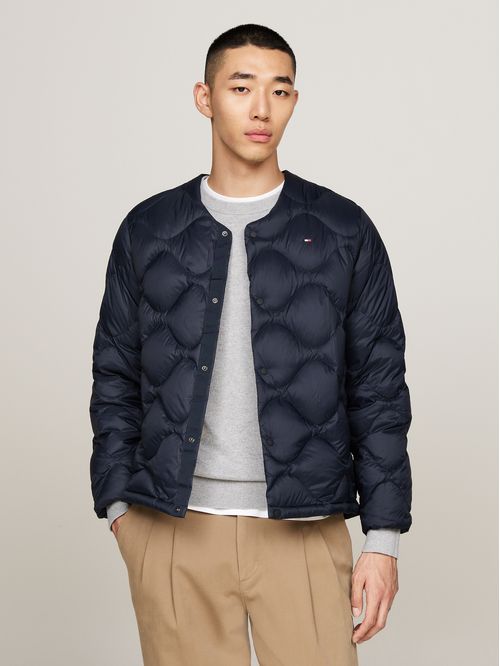 Chaqueta azul de plumón acolchada ligera