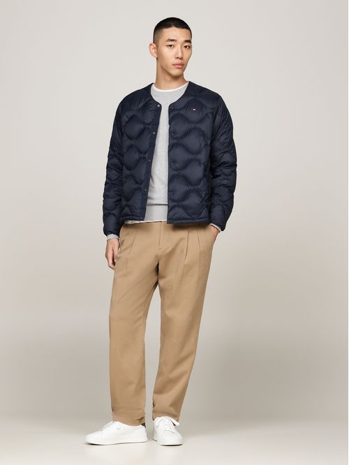 Chaqueta azul de plumón acolchada ligera