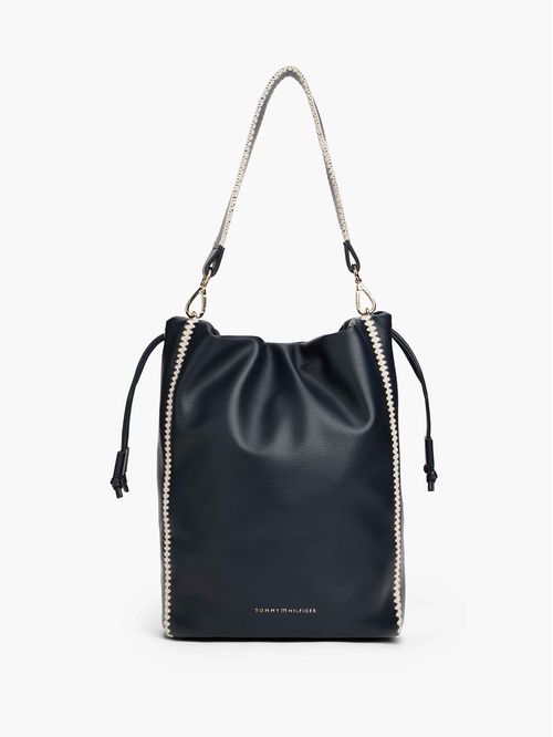 Bolso azul oscuro bombonera TH Soft Beach