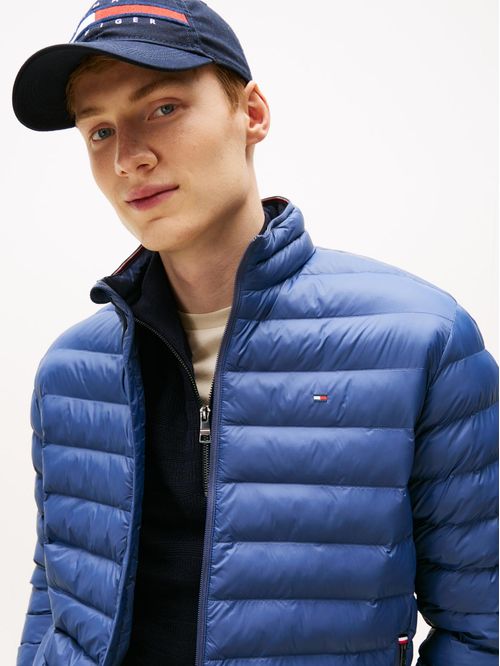 Rompe azul oscuro viento acolchada plegable