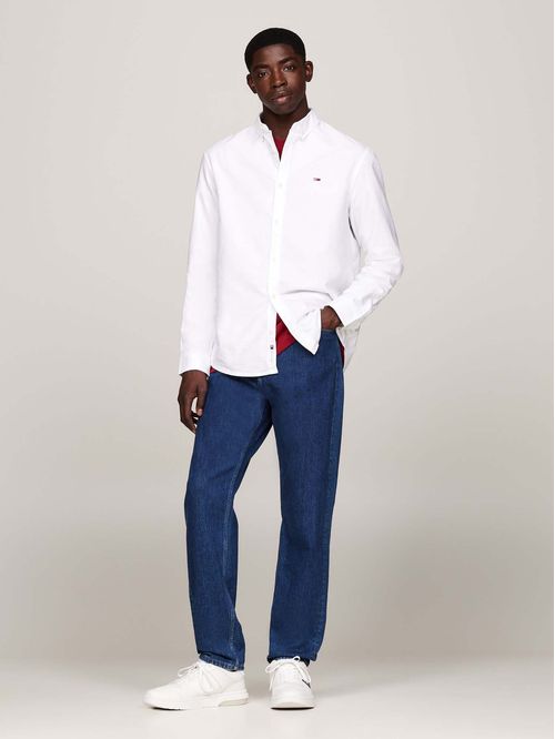 Camisa blanca oxford de corte regular