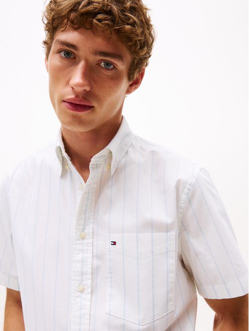 Camisa multicolor Oxford de manga corta