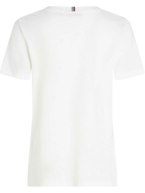 Camiseta blanca con logo gráfico de corte regular