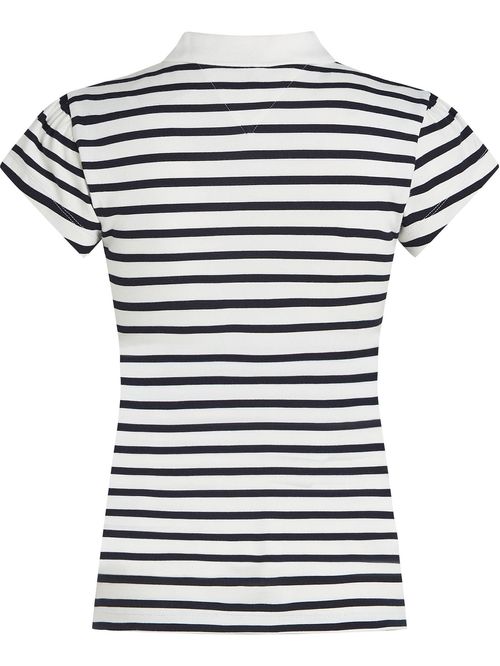 Polo blanco con estampado de estrellas