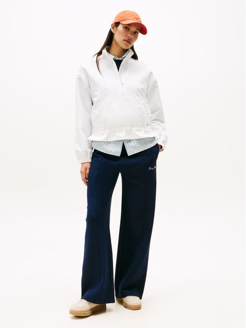 Joggers multicolor de pierna recta con logo bordado