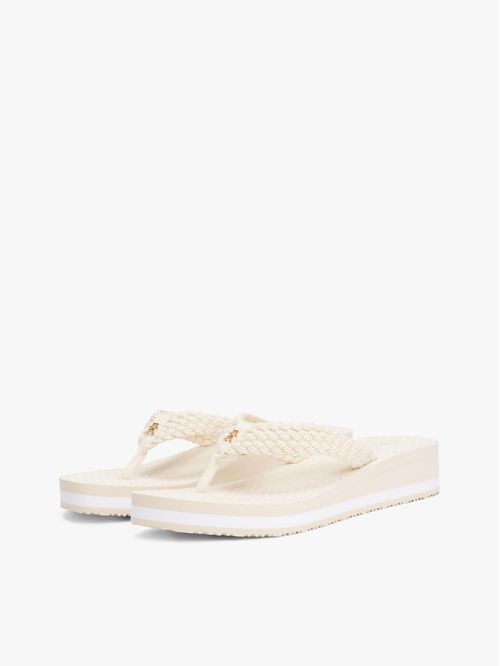 Sandalias multicolor de cuña con monograma TH