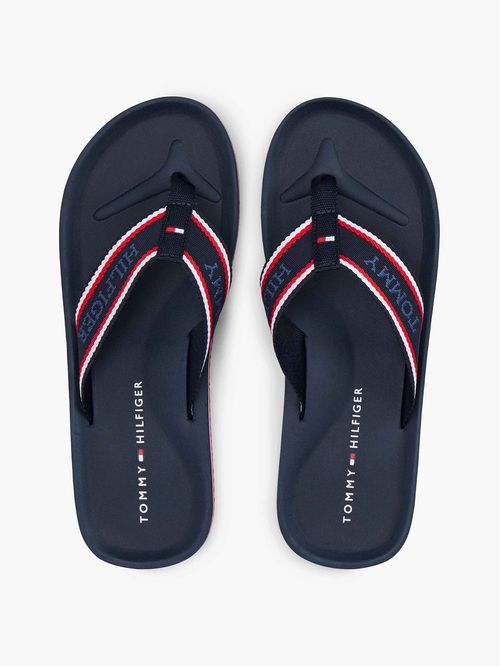 Sandalias azul con logo del monotipo Hilfiger