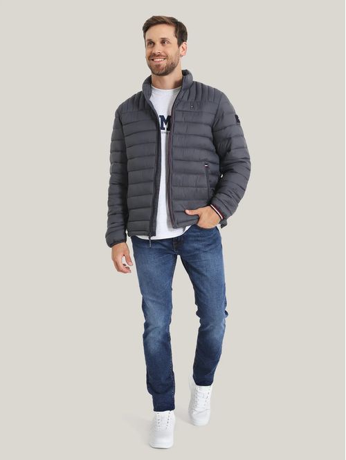 Chaqueta Quilted Ligera Hombre Gris Tommy Hilfiger