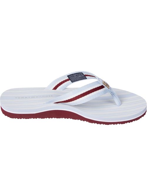 Sandalias celeste de tejido trenzado con monograma TH