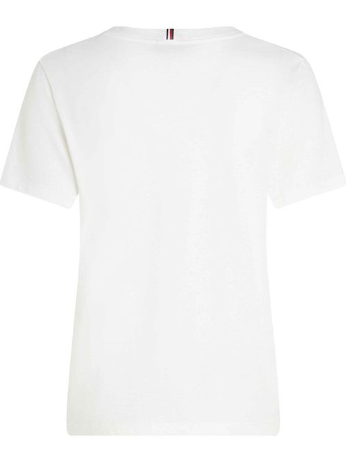 Camiseta blanca con logo gráfico de corte regular