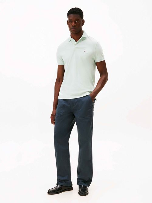 Polo verde 1985 de corte regular