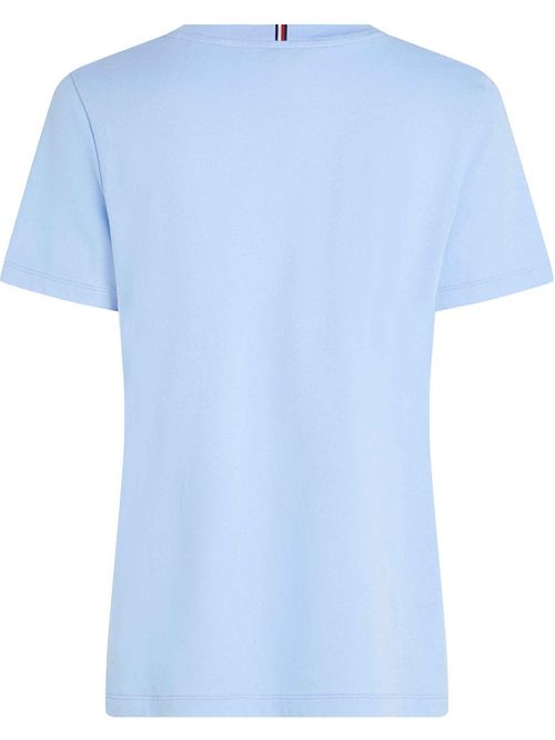Camiseta celeste con logo gráfico de corte regular