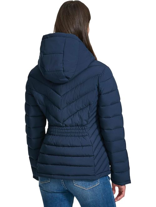 Chaqueta azul ligera acolchada