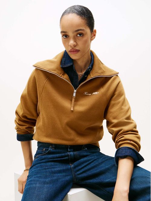 Saco beige de punto interlock