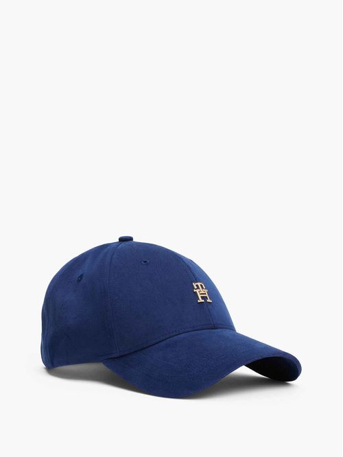 Gorra azul de béisbol con monograma TH