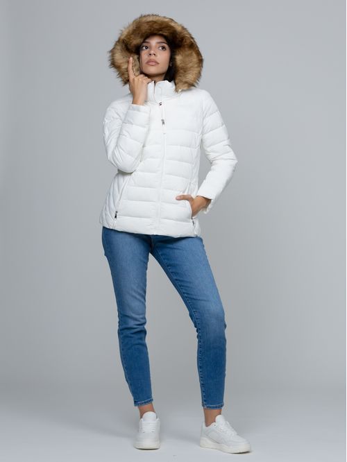 Chaqueta blanca acolchada