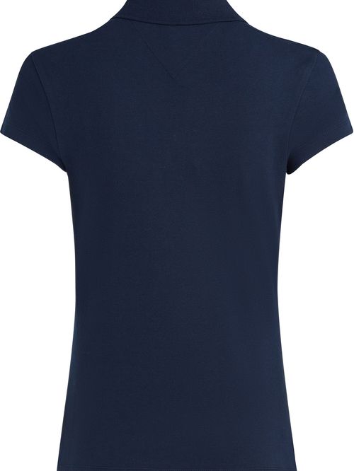 Polo multicolor de corte slim con logo script