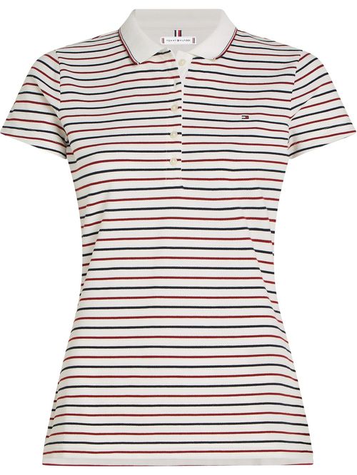 Polo blanco heritage slim de manga corta