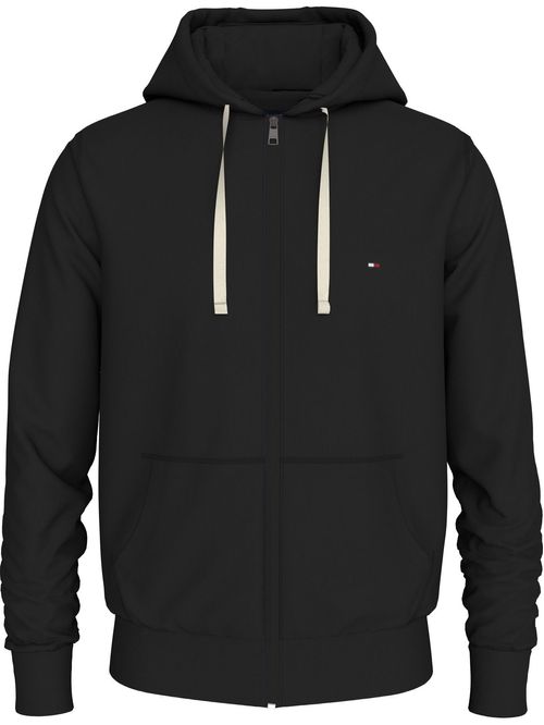 Buzo negro con capota y cremallera