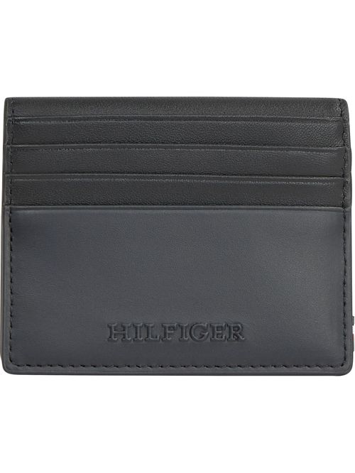 Tarjetero negro con monotipo