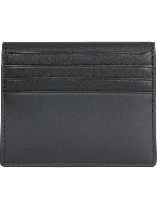 Tarjetero negro con monotipo