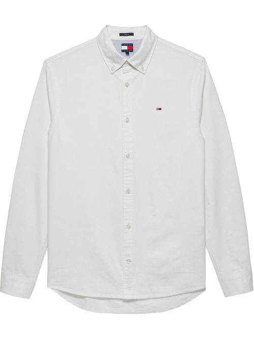 Camisa blanca Oxford de corte regular
