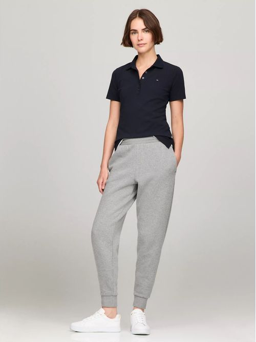 Polo azul de corte slim con logo