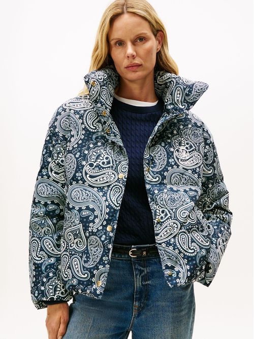 Chaqueta multicolor AOP de corte regular