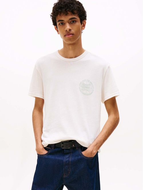 Camiseta blanca Heritage con logo de béisbol