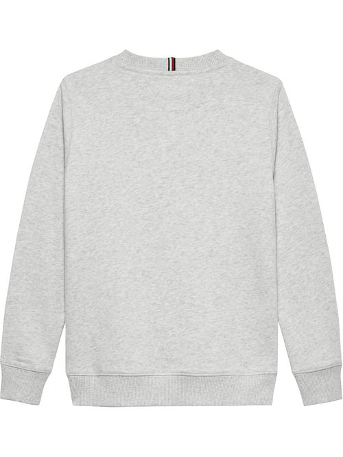 Saco gris varsity con logo universitario gráfico