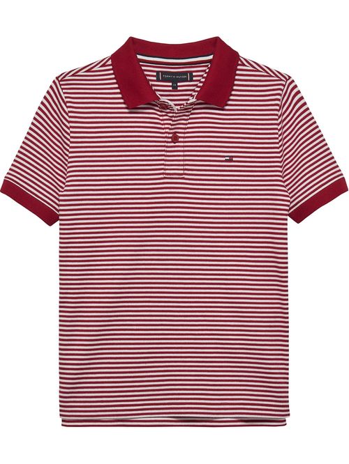 Polo rojo de punto interlock de corte regular