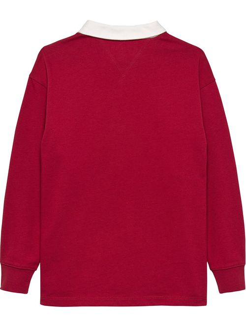 Polo rojo de manga larga con escudo TH