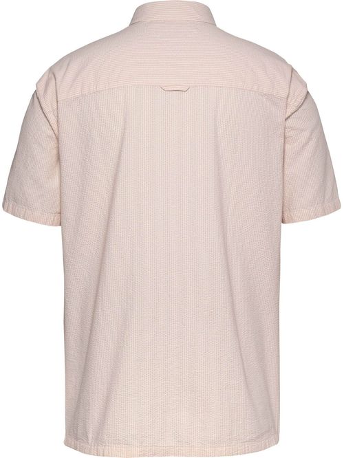 Camisa rosa de rayas con manga corta