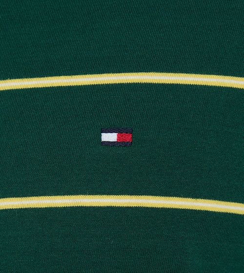 Camiseta verde regular fit a rayas