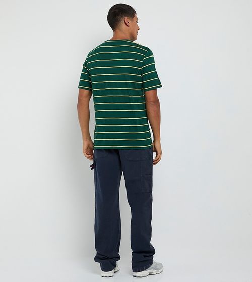 Camiseta verde regular fit a rayas