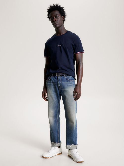 Camiseta Ribeteada De Corte Slim