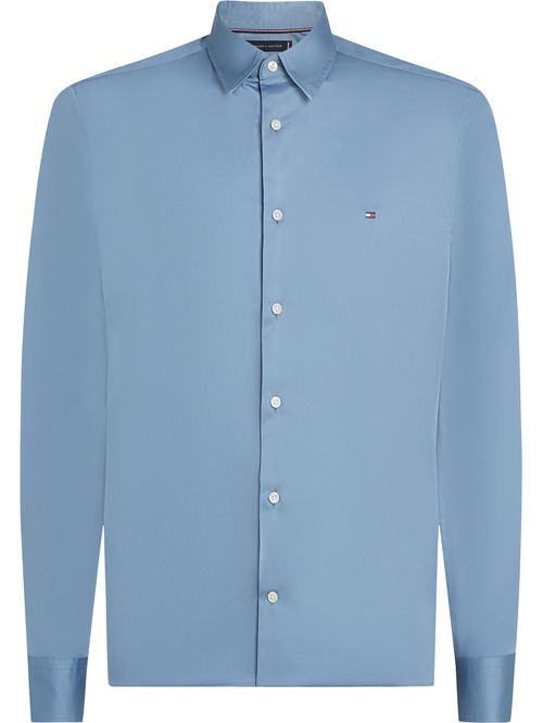 Camisa azul solid con logo