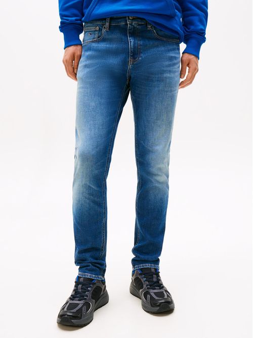 Jeans azul Scanton slim desteñidos