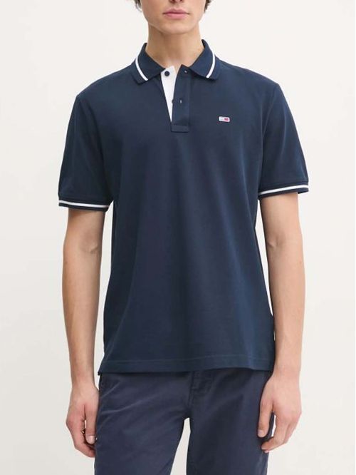 Polo azul de corte regular con logo