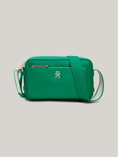 Bolso verde bandolera Iconic pequeño con monograma